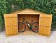 Forest Wooden Bike Shed Store 7ft x 3ft New Wood Double Door Garden Storage 7x3
