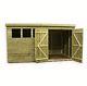 GARDEN SHED 10X6 12X6 14X6 PRESSURE TREATED T&G PENT DOUBLE DOOR RIGHT