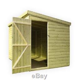 Garden Shed 10x7 Shiplap Pent Roof Tanalised Windows Pressure Treated Door Right