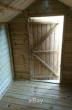 GARDEN SHED 5x5 APEX TANALISED PRESSURE TREATED WOODEN T&G HUT CHEAP & FAST