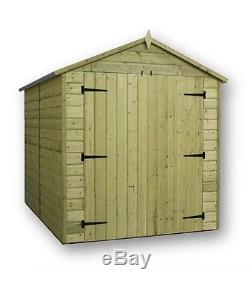 Garden Shed 6x10 Shiplap Apex Tanalised Pressure Treated With Double Door