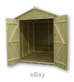 Garden Shed 6x10 Shiplap Apex Tanalised Pressure Treated With Double Door
