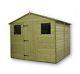 Garden Shed 8x10 Shiplap Apex Roof Tanalised Pressure Treated With 2 Window