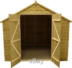 Garden Shed 8x8 Shiplap Apex Roof Tanalised Pressure Treated With 4 Window