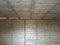 Garden Shed Heavy Duty Tanalised 10x8 Pent 13mm T&g. 3x2