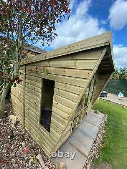 GARDEN SHED SUMMER HOUSE TANALISED SUPER HEAVY DUTY 10x8 19MM T&G. 3X2