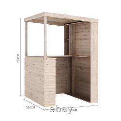 Garden Bar 7x5.2ft Heavy Duty Pressure Treated Wooden Outdoor Pubs Drinks Sheds