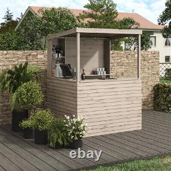 Garden Bar 7x5.2ft Heavy Duty Pressure Treated Wooden Outdoor Pubs Drinks Sheds