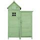 Garden Outdoor Storage Shed Wooden Tool Storage Box Shed Cabinet 118x54x173cm QP