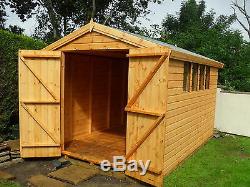 Garden Shed12x8 apex 13mm t+g, inc roof 3X2 frame 1thick floor free erect
