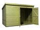 Garden Shed 10x4 Pent Shed Pressure Treated Tongue And Groove Double Door Right