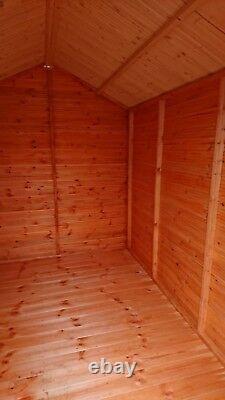 Garden Shed 10x8 Fully T&G Quality Wooden Hut With Double Doors