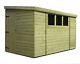 Garden Shed 10x8 Pent Shed Tongue And Groove 3 Low Windows Pressure Treated