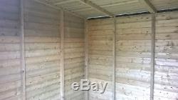 Garden Shed 20 x 8 Pent roof 13mm cladding FREE INSTALLATION