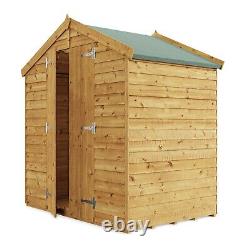 Garden Shed 4x6-16x8 Wooden Overlap Outdoor Storage Apex Roof, Floor Felt Keeper