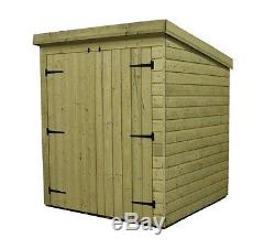 Garden Shed 6x4 Pent Shed Pressure Treated Tongue And Groove Double Door