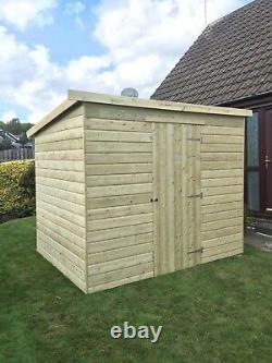 Garden Shed 7x5 Tanalised Pressure Treated Fully T&G Door Centre Wooden Hut