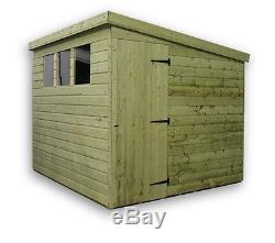 Garden Shed 8x8 Pent Shed Tongue And Groove Windows Pressure Treated