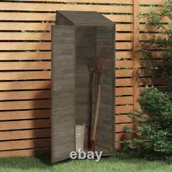 Garden Shed Anthracite 55x52x174.5 Solid Wood Fir G6D9