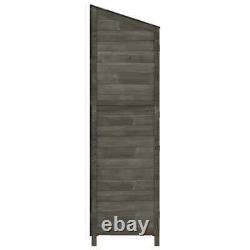 Garden Shed Anthracite 55x52x174.5 Solid Wood Fir G6D9