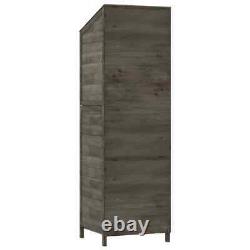 Garden Shed Anthracite 55x52x174.5 Solid Wood Fir G6D9