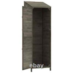 Garden Shed Anthracite 55x52x174.5 Solid Wood Fir G6D9