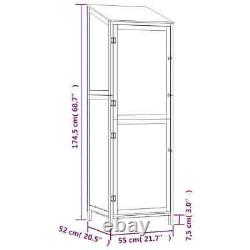 Garden Shed Anthracite 55x52x174.5 Solid Wood Fir G6D9