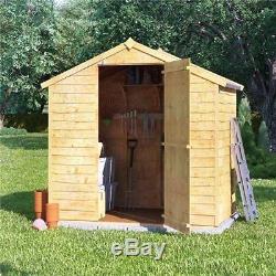 Garden Shed Bike Tool Patio Storage Apex Timber Wood Roof Outdoor Storer 4x6