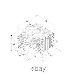 Garden Shed Log Store 10x8 Wooden Apex Timberdale Double Door Shed Workshop