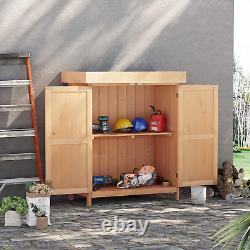 Garden Shed Outdoor Garden Storage Shed Wooden Chest Double Doors With