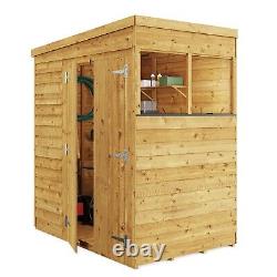 Garden Shed Pent Roof Overlap Heavy Duty Outdoor Wooden Storage 4x6-20x8 Switch