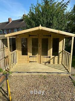 Garden Shed Summer House Tanalised Super Heavy Duty 10x10 19mm T&g. 3x2