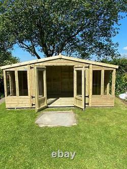 Garden Shed Summer House Tanalised Super Heavy Duty 16x10 19mm T&g. 3x2