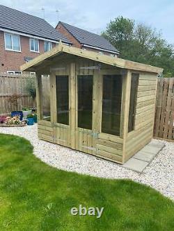Garden Shed Summer House Tanalised Super Heavy Duty 8x8 19mm T&g. 3x2