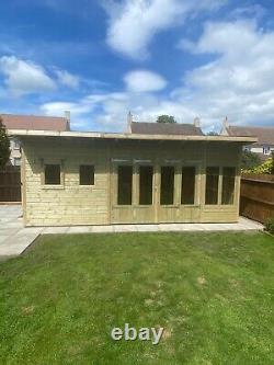 Garden Shed Summer House Tanalised Ultimate Heavy Duty 20x10 22mm T&g 3x2 Bifold