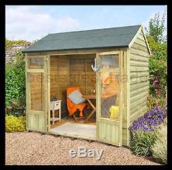 Garden Shed Summerhouse Outdoor House Wooden Log Cabin Patio Buildings 8x6ft New