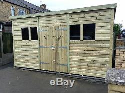 Garden Shed Super Heavy Duty Tanalised 12x8 Pent 19mm T&g. 3x2