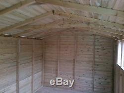 Garden Shed Tanalised Super Heavy Duty 16x10 Apex 19mm T&g. 3x2