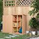 Garden Shed Wooden Garden Tool Storage Shed with 2 Shelves 75 x 56 x115cm Natural