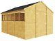 Garden Shed Wooden Shed Workshop 12 x 10ft Outdoor Apex Roof T&G Windows