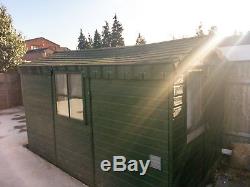 Garden Shed Workshop Storage T&G 10ft x 7ft Windows Dry Tanalised Shingle Roof