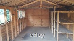 Garden Shed/Workshop with Multi-Tier Storage Racking 20ft x 10ft