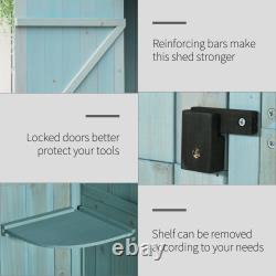 Garden Storage Shed 3 Shelves Tool House with Asphalt Roof 77 x 54 x 179 cm