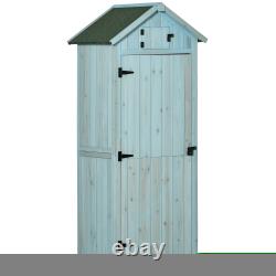 Garden Storage Shed 3 Shelves Tool House with Asphalt Roof 77 x 54 x 179 cm