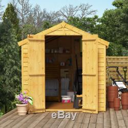 Garden Storage Shed Wooden 6x4 Large Tools Apex Roof with Tongue & Groove Door NEW