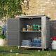Garden Storage Shed Wooden Garage Organisation Outdoor Cabinet, Grey