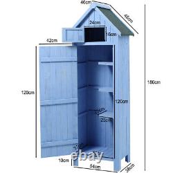 Garden Storage Shed Wooden Outdoor Tool Furniture Store Sheds Beach Sentry Box