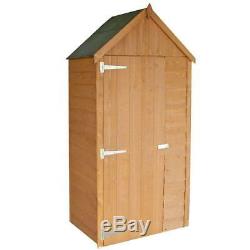 Garden Tool Shed Tall 6Ft Practical Wooden Outdoor Storage Cabinet Overlap Small