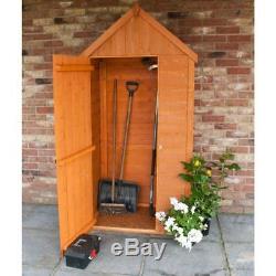 Garden Tool Shed Tall 6Ft Practical Wooden Outdoor Storage Cabinet Overlap Small