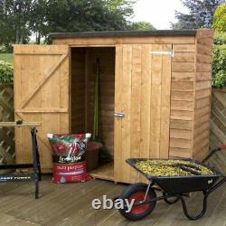 Garden Wood Shed Storage Bike Tool Outdoor Patio Wooden Cabinet Store Unit 6x3